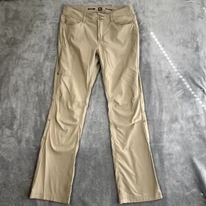 Prana Halle Standard Fit Pants Women's 10 Tall Beige Hiking Outdoor Performance